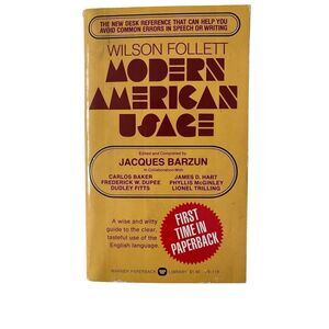 Modern American Usage Paperback Book 1974 English Language